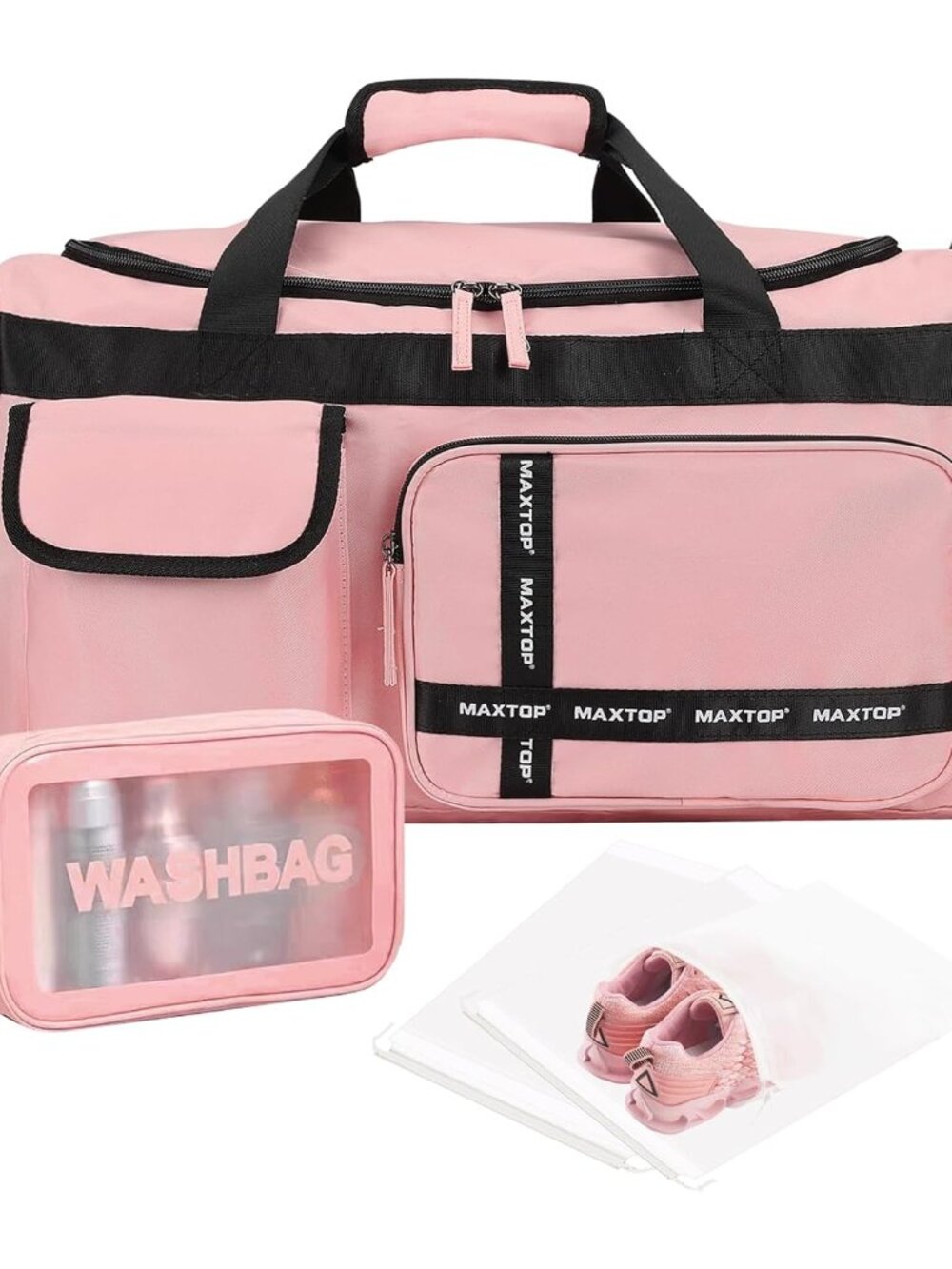 Large Gym Bag for Women Men Duffle Bag With Wet Dry Separation | Shoe Compartmen
